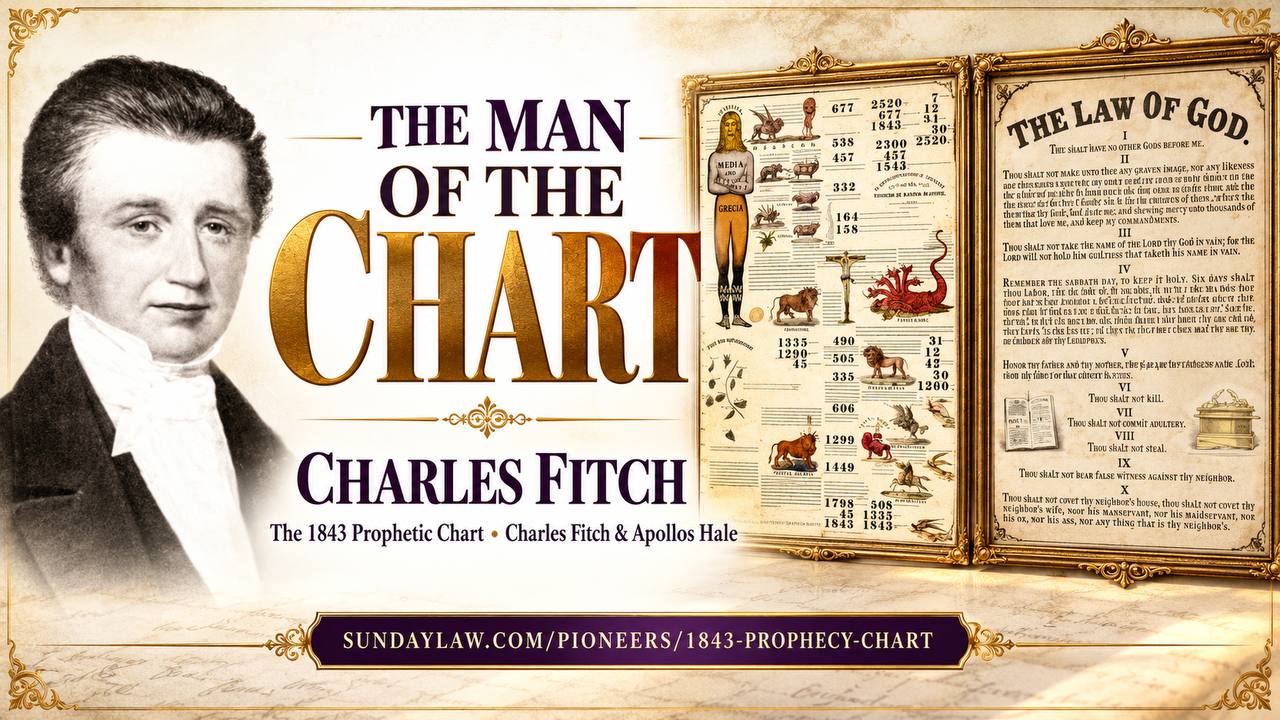 1843 Chart Key of Explanation preview with Charles Fitch and the prophetic chart