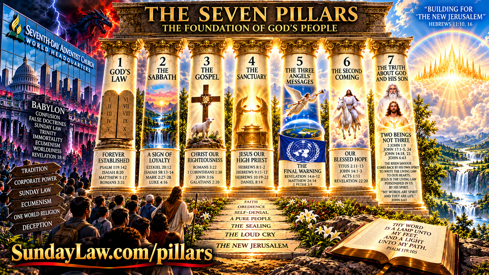 The seven pillars of the Adventist faith and original pioneer beliefs — The Pillars of Our Faith